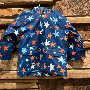 Hatley Red, White, and Blue Star Baby Raincoat